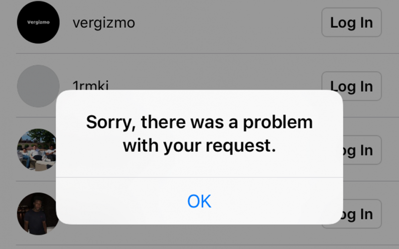 Instagram error