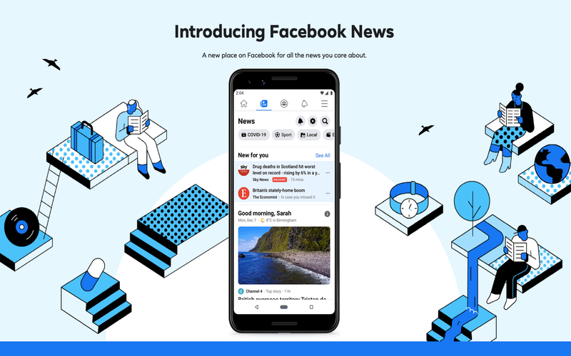home page - facebook news