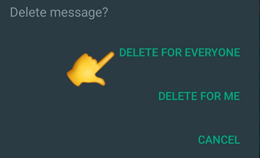 Delete for everyone Whatsapp