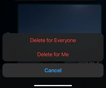 Whatsapp Delete for Everyone option in iphone (ios)
