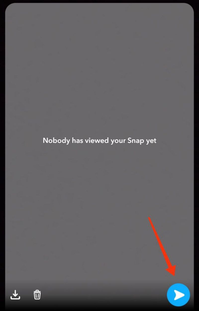 What does the white arrow on Snapchat mean on your story?