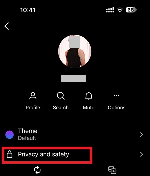 Privacy and Security setting Instagram