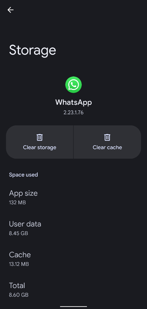 Clock symbol on WhatsApp
