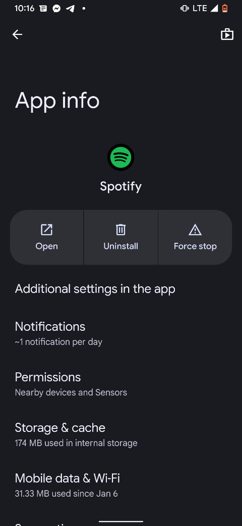 Spotify Sleep timer