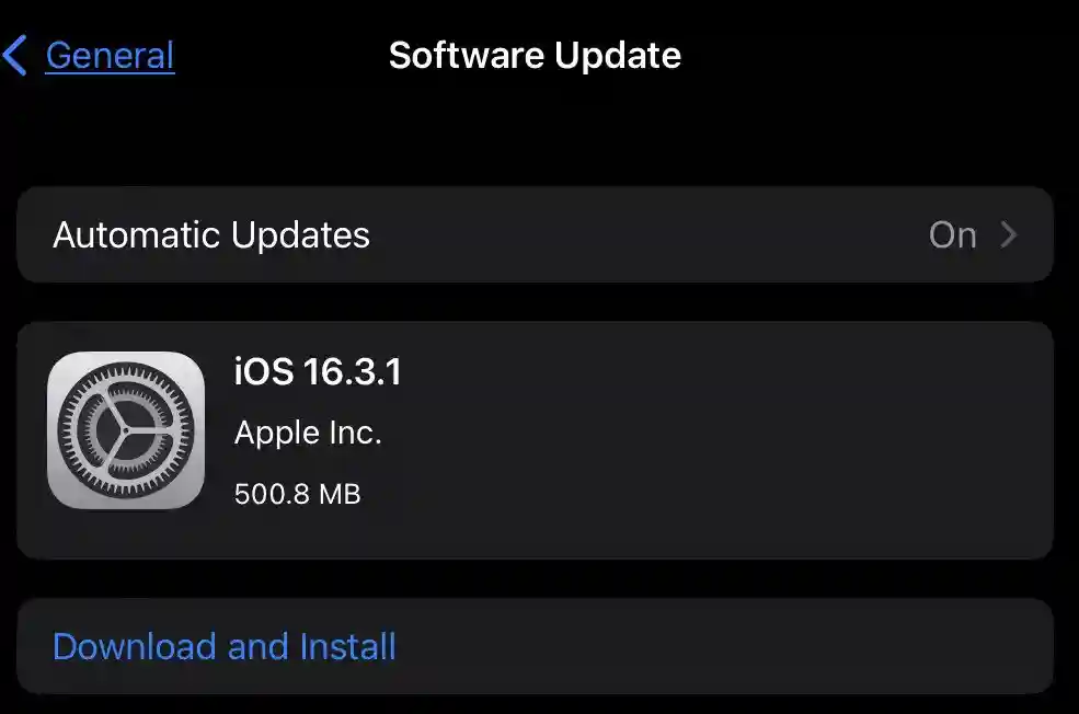 ios 16.3.1 software update