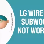 LG wireless subwoofer not working