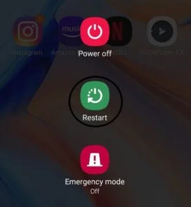 Restart the device