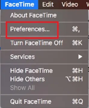 Change location in Facetime Mac