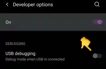 Disable USB debugging