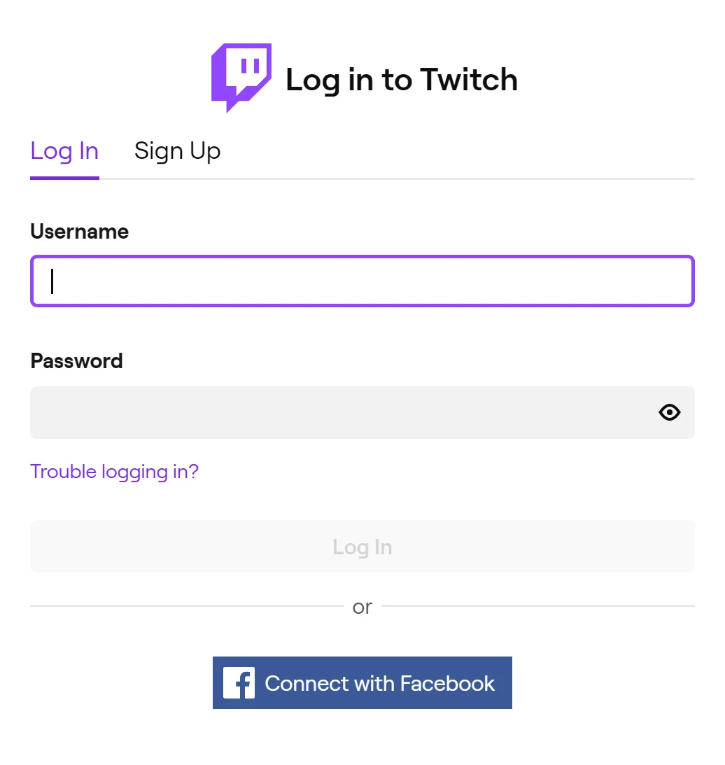 Log Back into Twitch