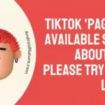 TikTok 'Page Not Available Sorry about that Please try again later'