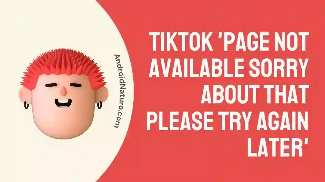 TikTok 'Page Not Available Sorry about that Please try again later'