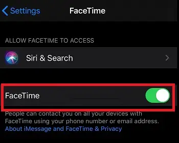 disable facetime iphone