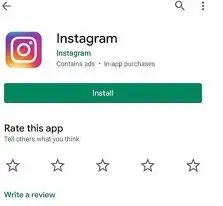 Instagram install option
