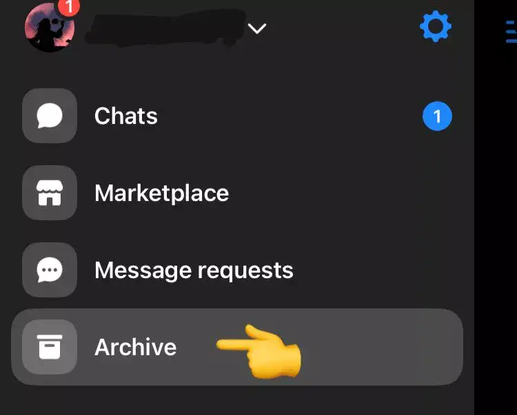 "Archived Chats" in Messenger