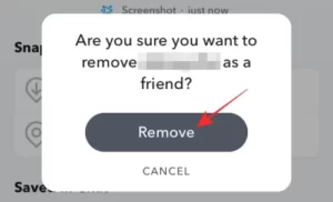 remove from snapchat