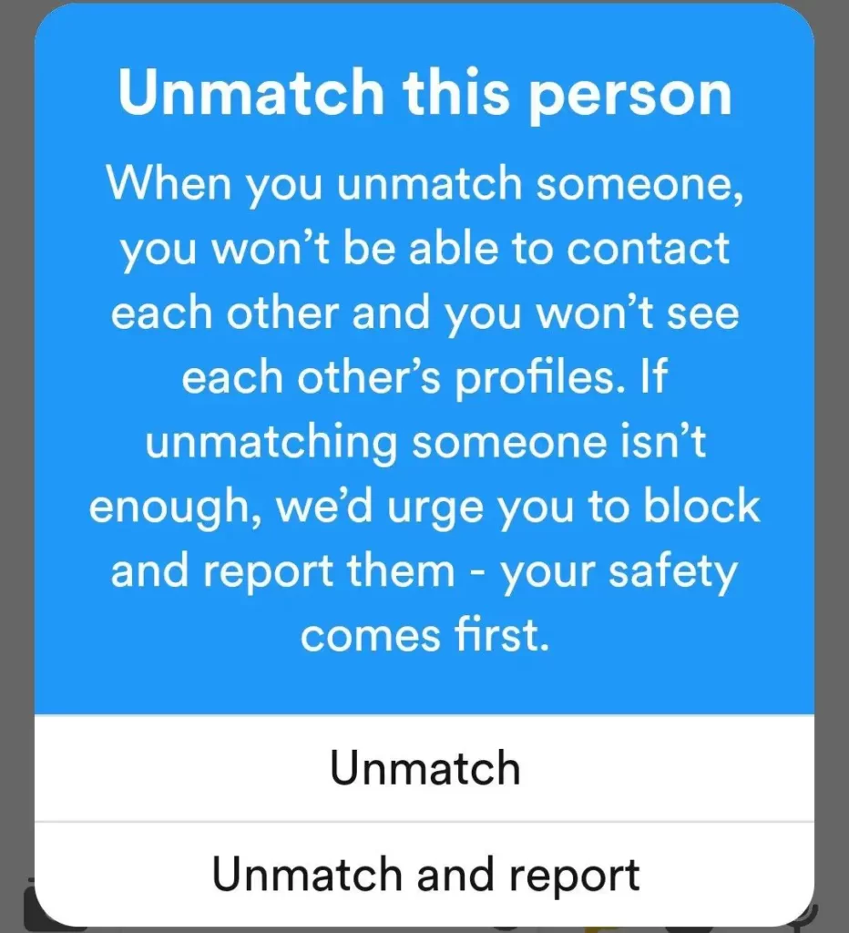 unmatch user