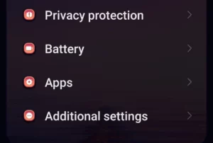 Apps options