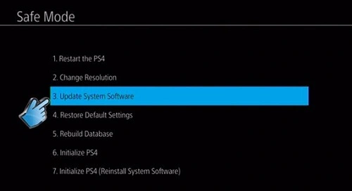 
Reinstall system software update on PS4