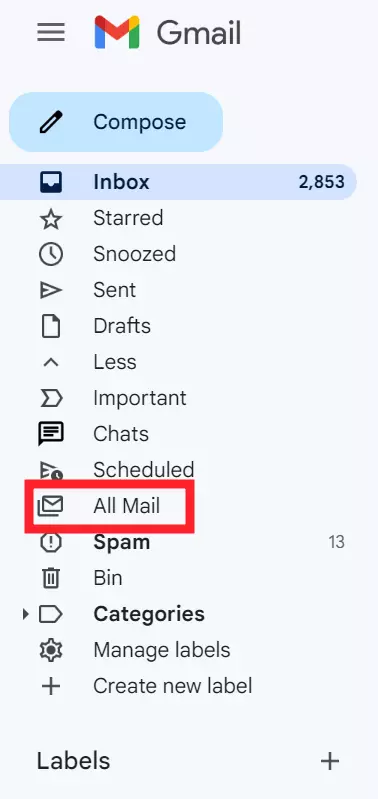 "All Mail" folder in Gmail