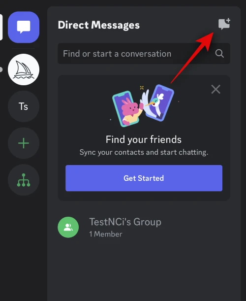 create discord mobile group