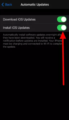 Install iOS Updates in iPhone