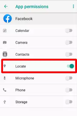 "Location Access" to Facebook