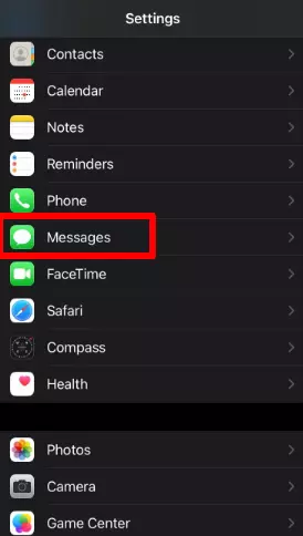 Messages in iPhone
