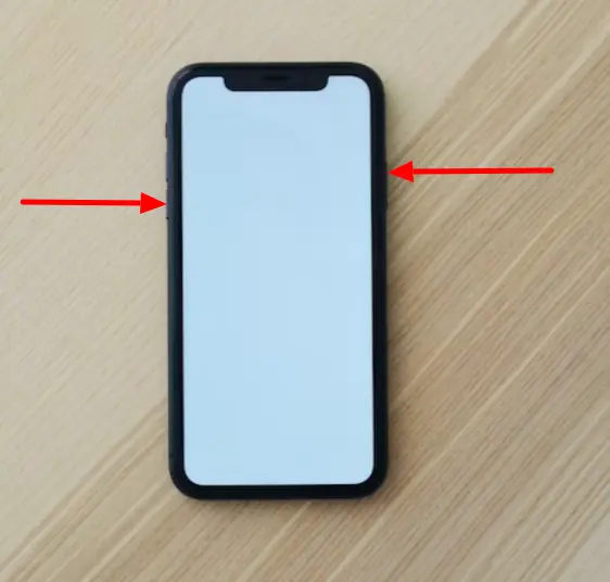 Restart buttons of iPhone X and above