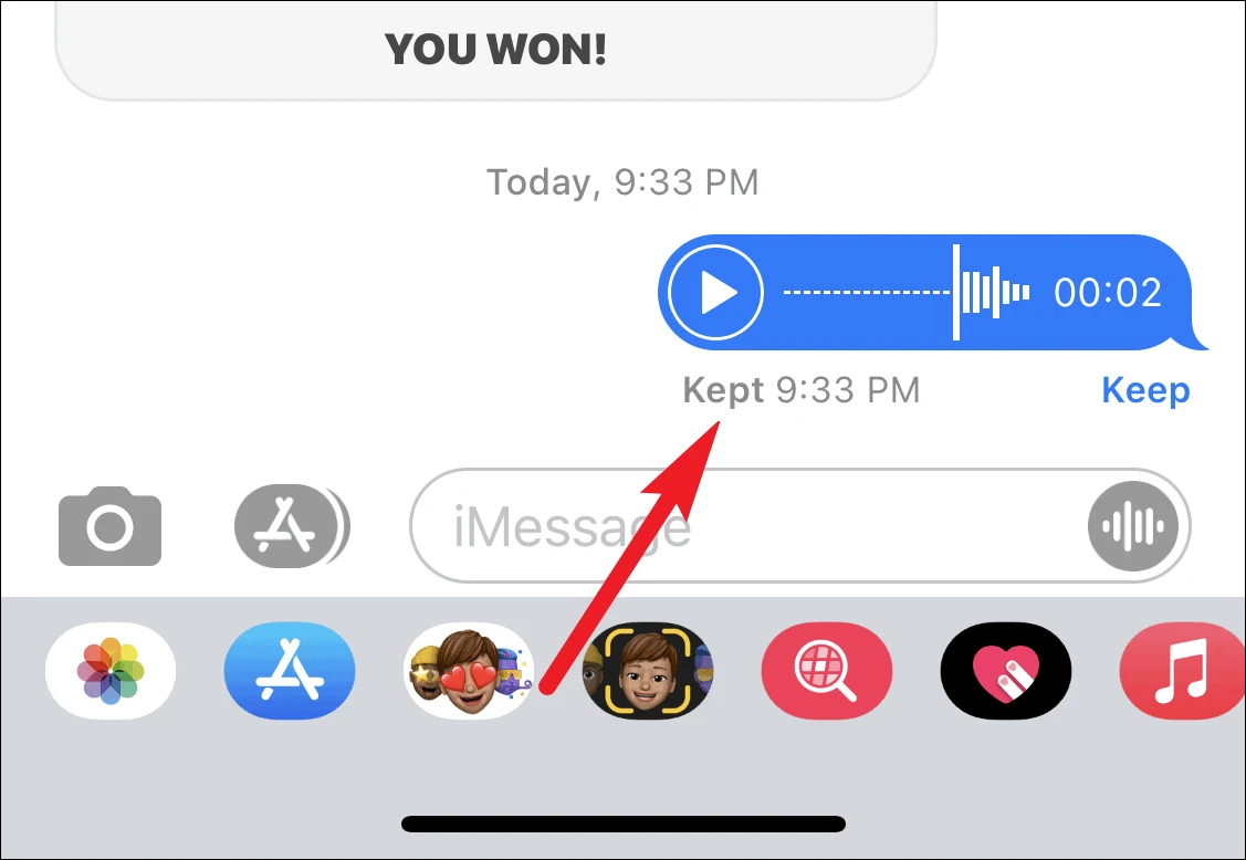 save voice messages in chat on iphone