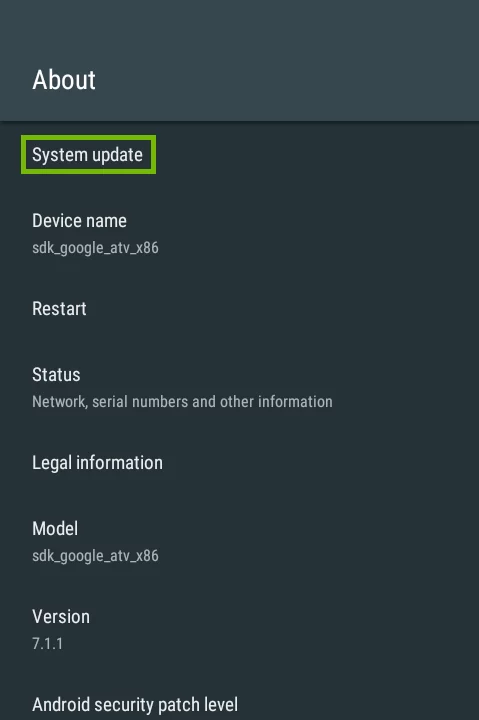 system update toshiba tv