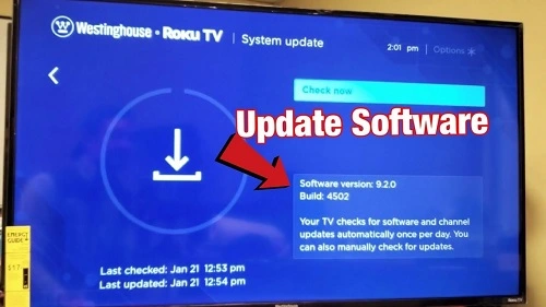 updating the software on Westinghouse-TV