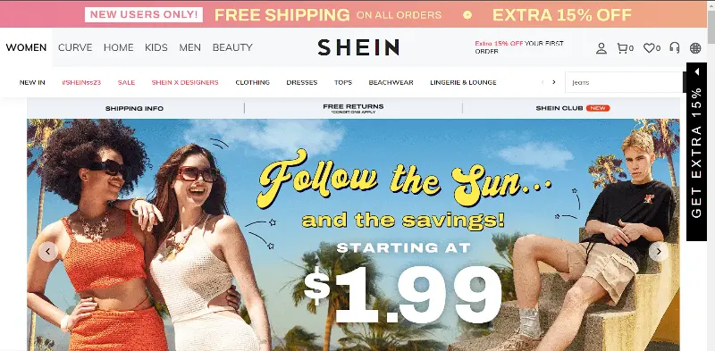 Shein express shipping 