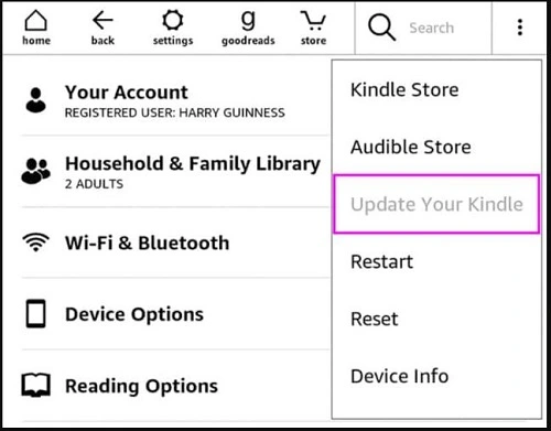 Update-the-Kindle-software