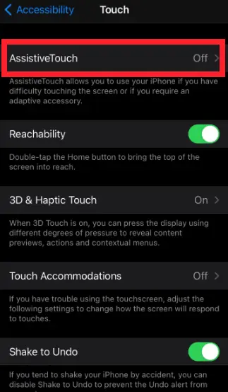 "Assistive Touch" feature in iPhone