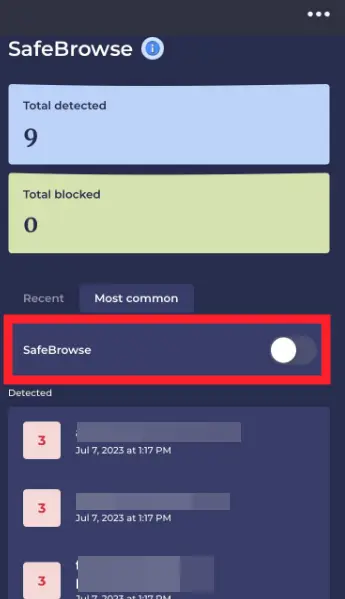 Enable "Safebrowser" option in Atlas VPN