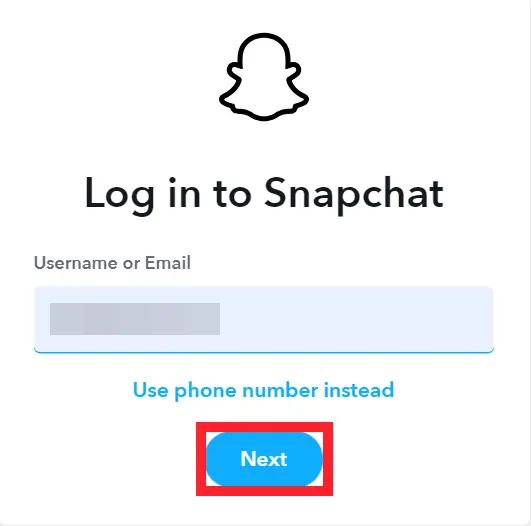 Enter Snapchat Username