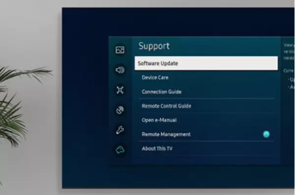 "Checking Pending Software Updates" on Samsung TV