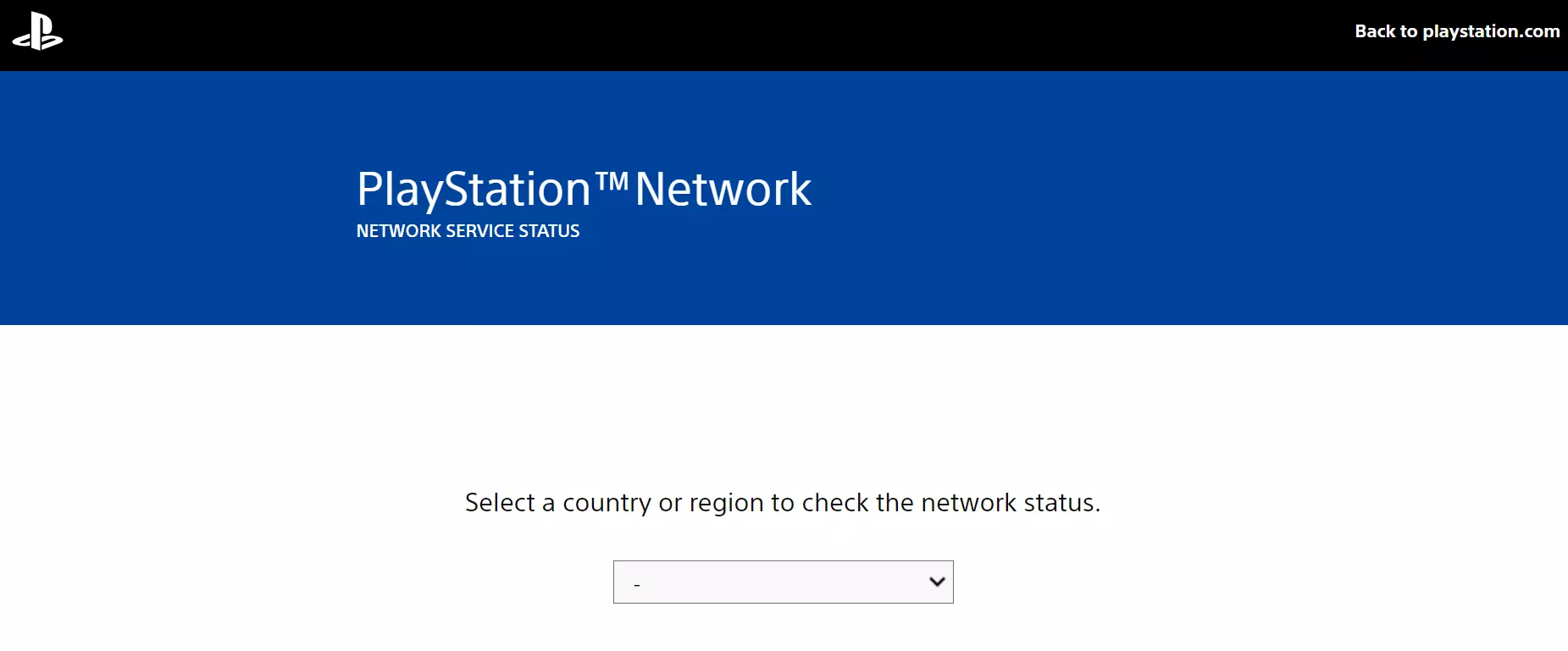PlayStation Service Status