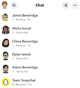 Snapchat chat