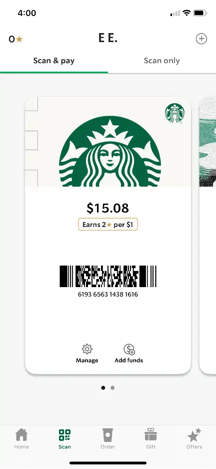 Use the Starbucks Mobile App to View Card Balance