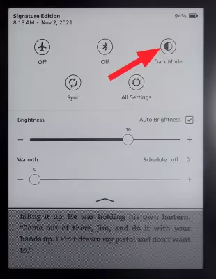 "Dark Mode" in Kindle