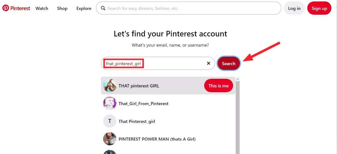 Find Your Pinterest Account