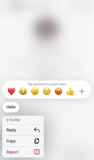 Instagram Emoji Reaction Pop Up