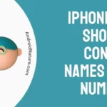 iphone not showing contact names just numbers