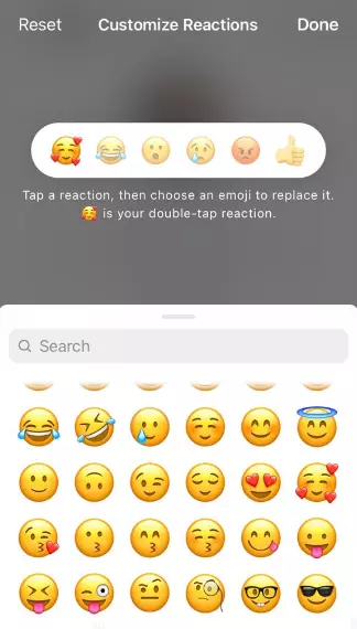 Select a different default emoji for Instagram DMs