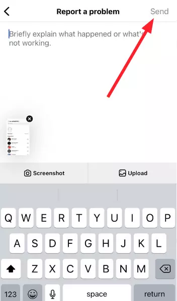 Send a Report in Instagram App