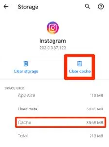 clear-Instagram-cache