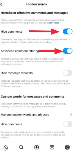 Enable Advanced Comment Filtering