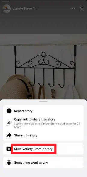 Mute Facebook Story